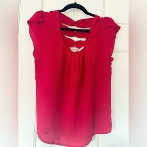 Elegant Red Sleeveless Top